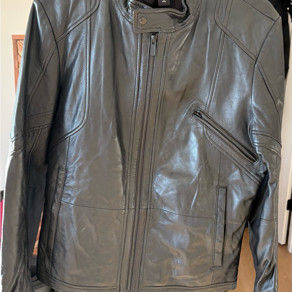 Hugo Boss Black Leather Jacket